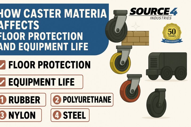 How Caster Material Affects Floor Protection and Equipment Life