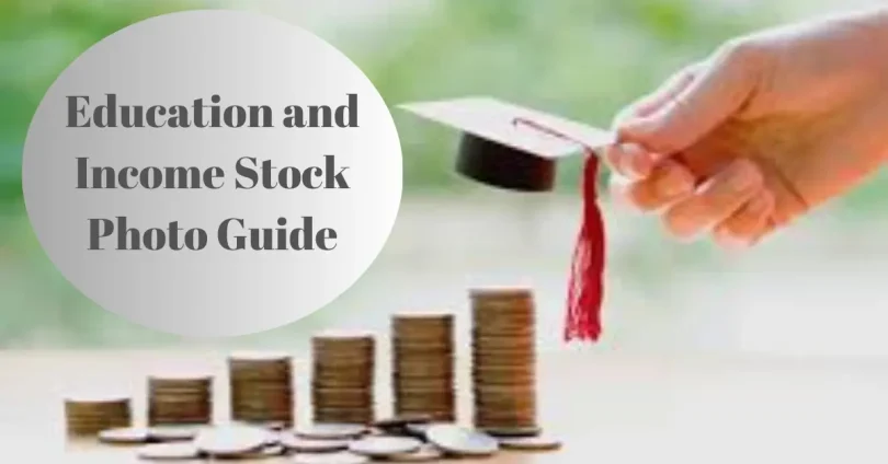education and income stock photo