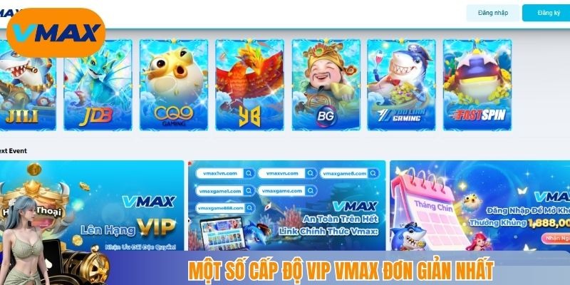một số cấp độ vip vmax đơn giản nhất