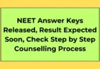 neet answer keys released