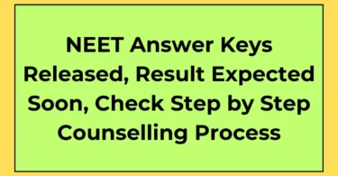 neet answer keys released