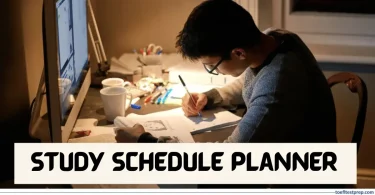 study schedule planner